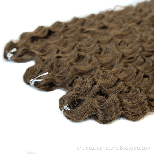 30 Inch Bohemia Crochet Hair Extensions Goddess Synthetic Braiding hair Curly Colored Long Soft Synthetic Hair Extensions